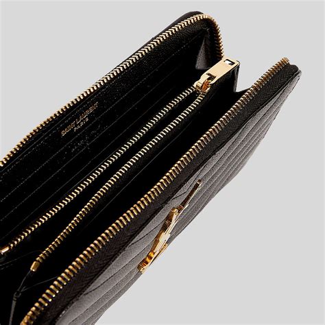 yves saint laurent zipper|CASSANDRE MATELASSÉ ZIP AROUND WALLET IN GRAIN .